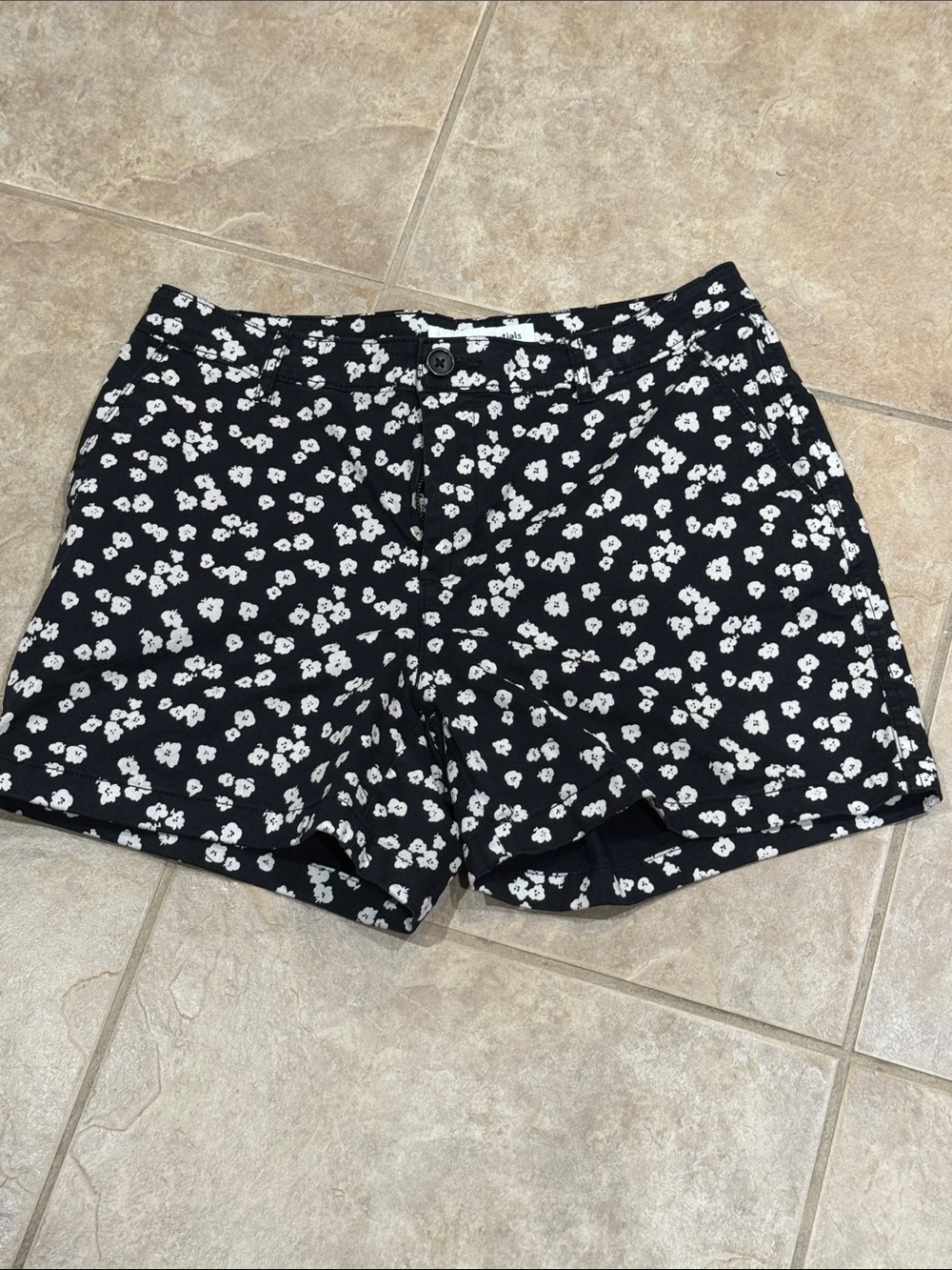 Black Floral Women's Shorts - size 12
